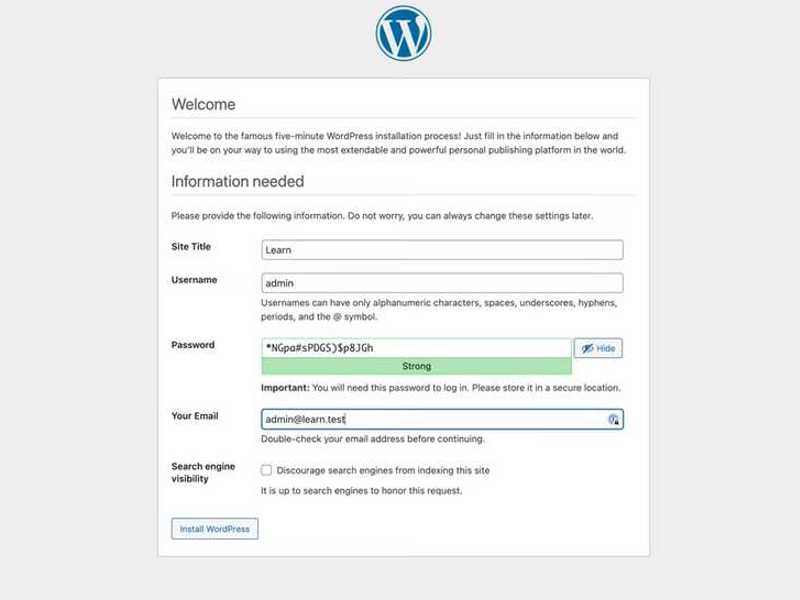 WordPress instalacija